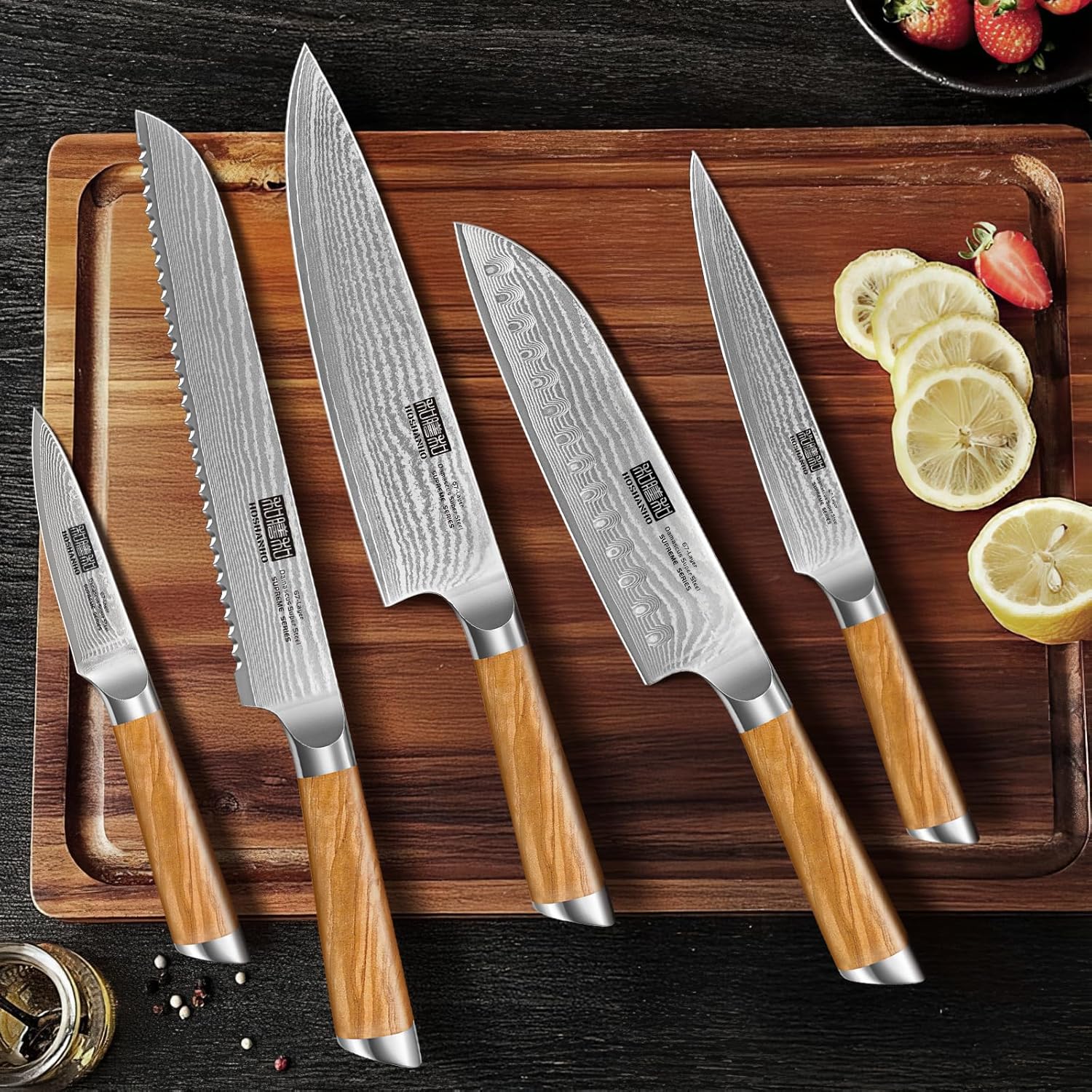 HOSHANHO Damascus Fillet Knife 7 Inch, Professional VG-10 Super Steel Boning Knife, Ultra Sharp Fish Knife with Ergonomic Handle - PuriLite