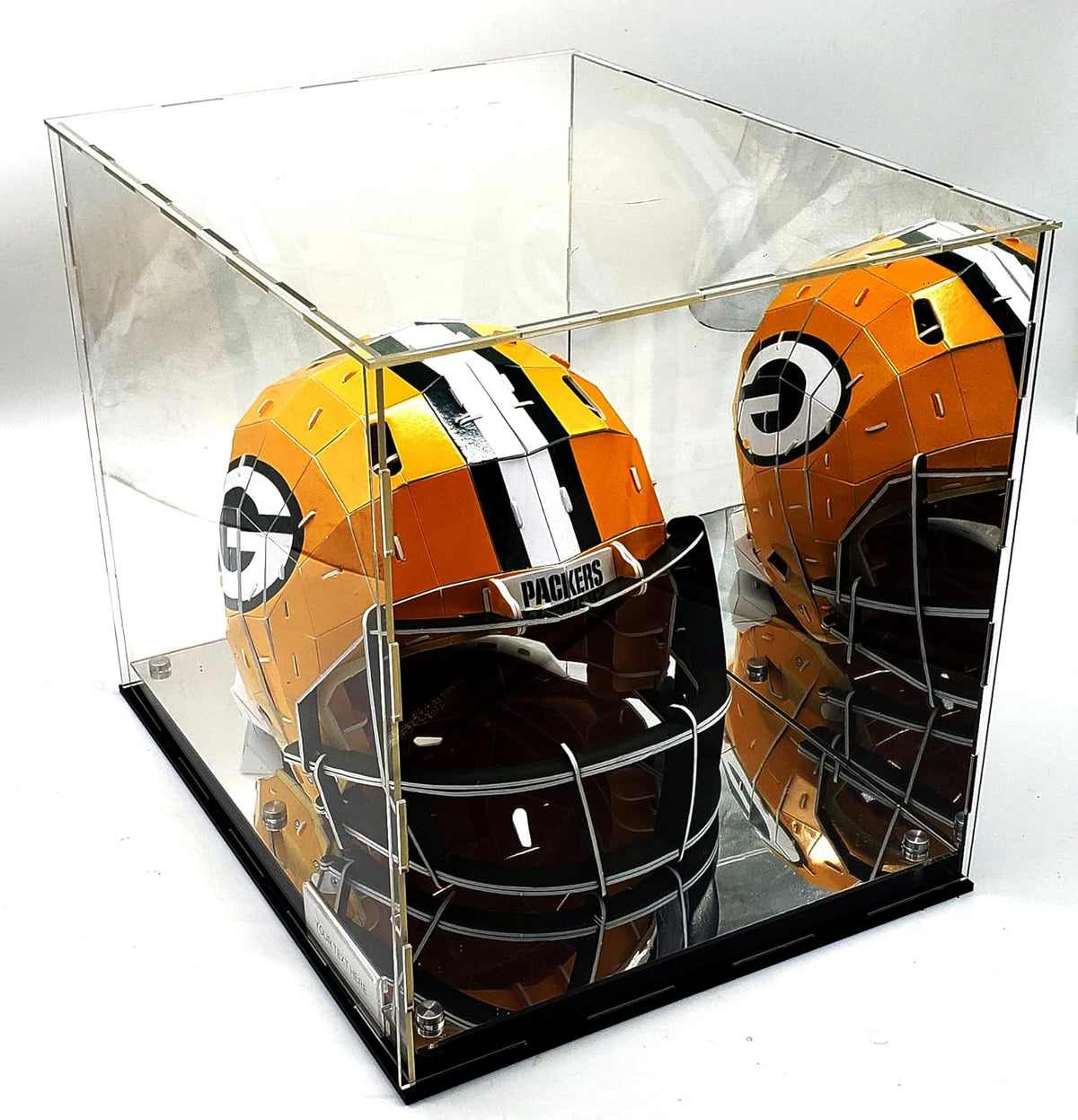 Football Basketball Helmet Sneakers Memorabilia Dustproof Acrylic Display Case Showcase Box UV Protection Mirror Riser - PuriLite