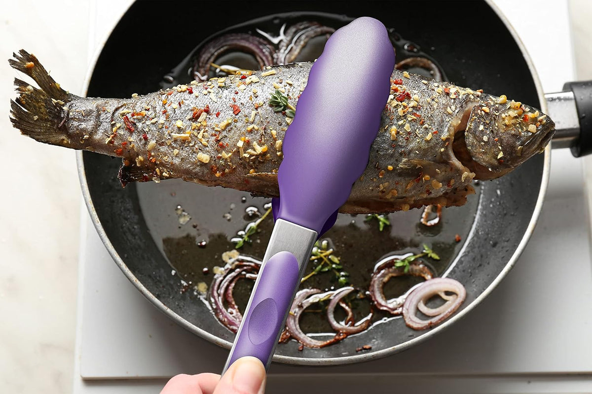Purilite Select Silicone &amp; Stainless Steel Kitchen Tongs - PuriLite