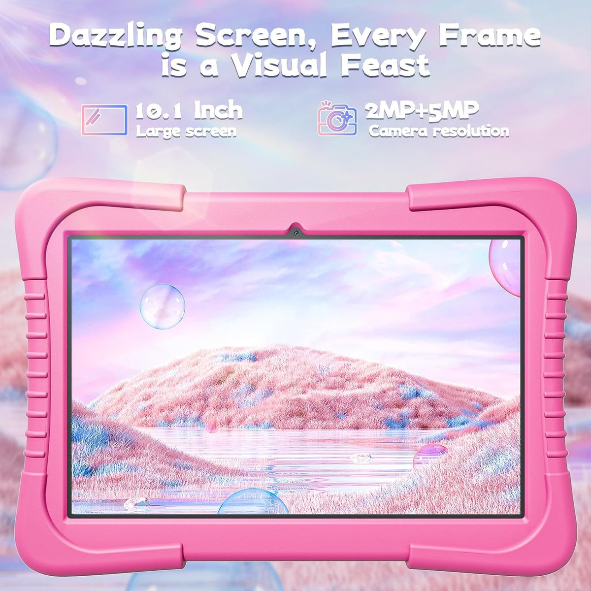 SGIN 10 Inch Tablet, 4GB RAM 128GB ROM, Android 13 Tablet, Octa-Core 2.0Ghz Processor, 1280 * 800 IPS, 2MP+8MP Camera, 6000mAh, GPS, WiFi, Bluetooth (Blue) - PuriLite