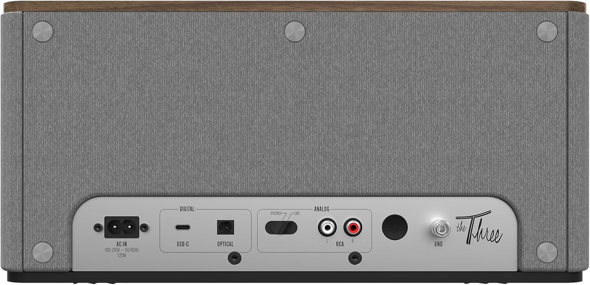 Klipsch The Three Plus Premium Bluetooth Speaker System, Walnut - PuriLite