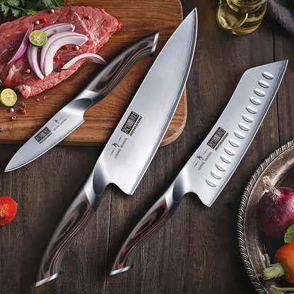 HOSHANHO 16-Piece Knife Set, Japanese High Carbon Stainless Steel Kitchen Knife Set, Ultra Sharp Chef Knife Block Set with Sharpener - PuriLite