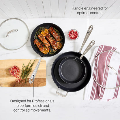 All-Clad HA1 Hard Anodized Nonstick Frying Pan with Lid, 12 Inch Pan Cookware, Medium Grey - 2100090552