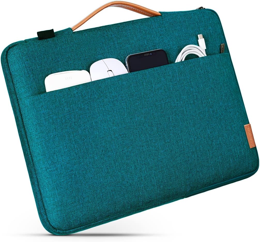 DOMISO 15.6 Inch Laptop Bag Cover Waterproof Shockproof Notebook Sleeve Case Shoulder Bag Protective Cover for 15.6" HP 15/ThinkPad E575/Lenovo IdeaPad S510,Black - PuriLite