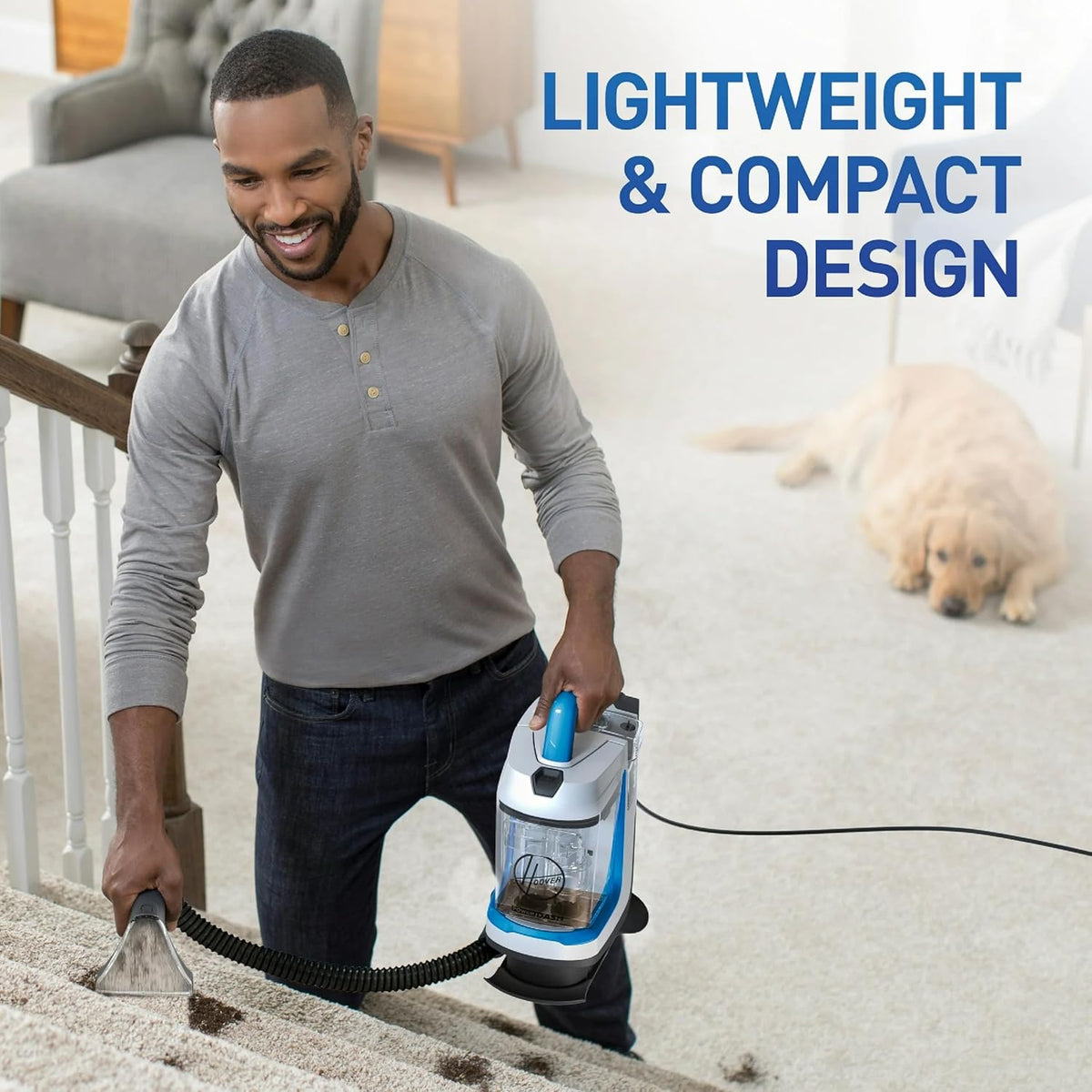 Hoover CleanSlate Carpet & Upholstery Spot Cleaner, Stain Remover, Portable, FH14000V, White - PuriLite