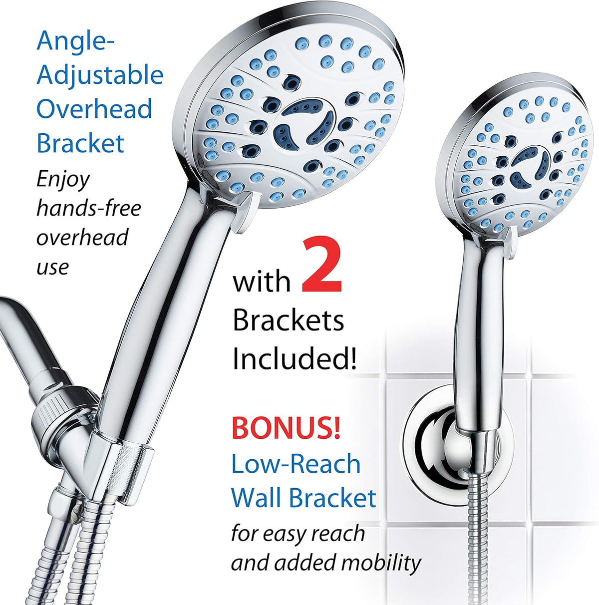 Purilite Select 8-Setting Handheld Shower Head – High Pressure, Self-Cleaning, Total Shower Hygiene System - PuriLite