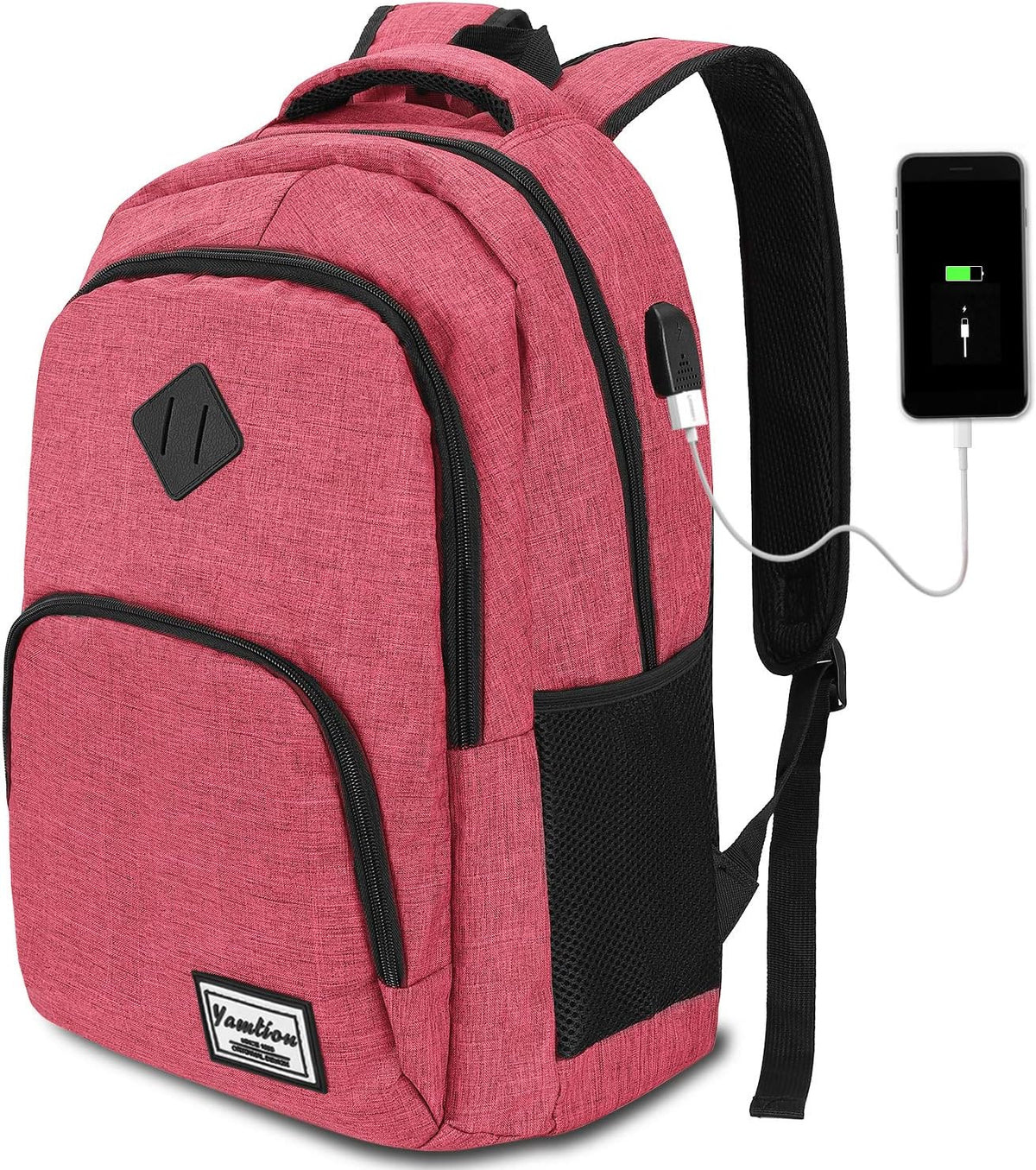 Backpack for Teen Girls,Boys School Backpack for Women with USB,College Backpack,Big Flower - PuriLite
