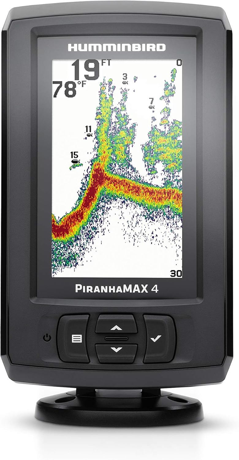 Humminbird 410160-1 PIRANHAMAX 4 DI (Down Imaging) Fish Finder, Black - PuriLite
