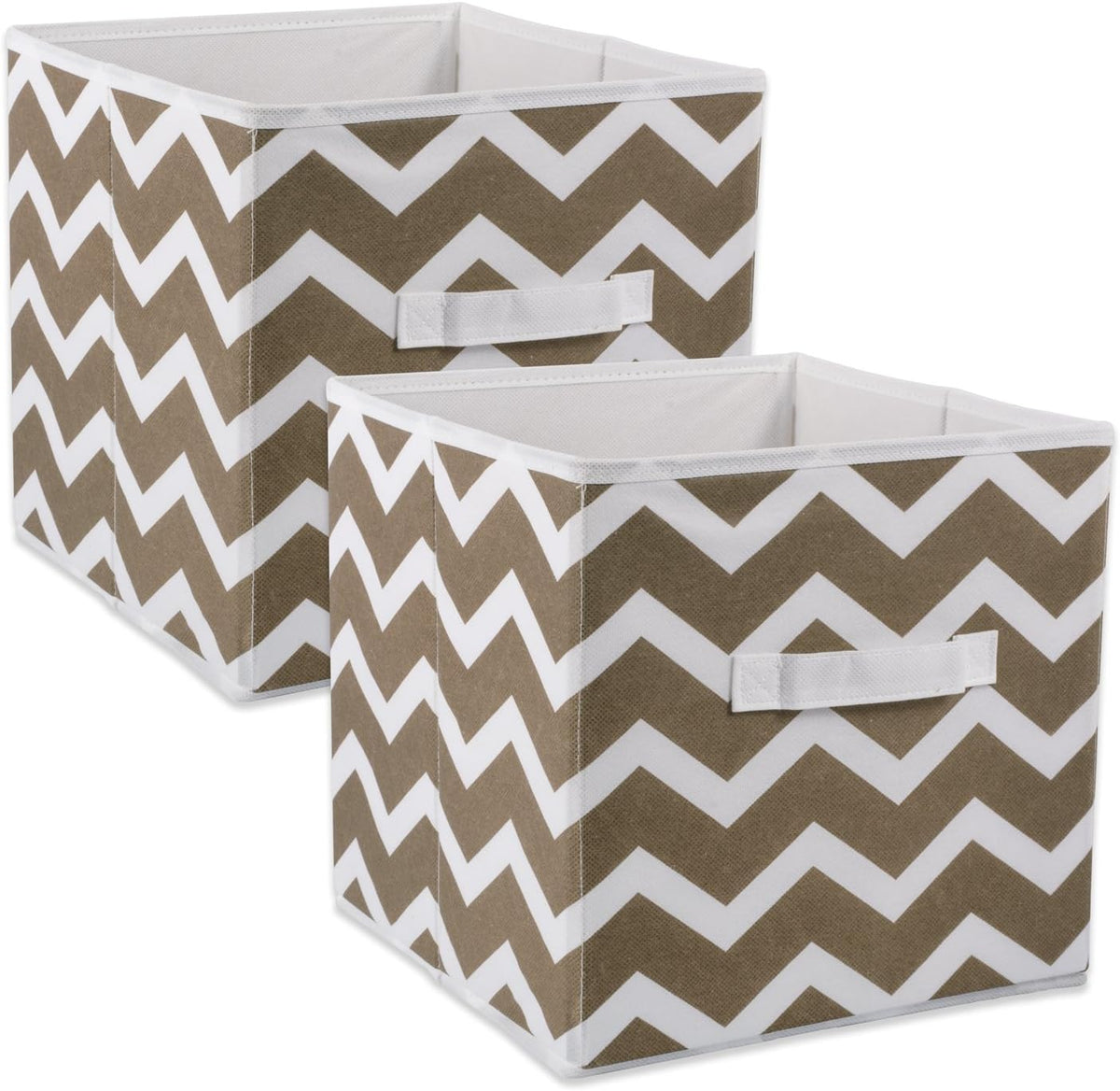 DII Foldable Fabric Storage Containers for Nurseries, Offices, Closets, Home Decor, Cube Organizers & Everyday Storage Needs, (Large - 11 x 11 x 11) Scroll Nautical Blue - Set of 2 - PuriLite