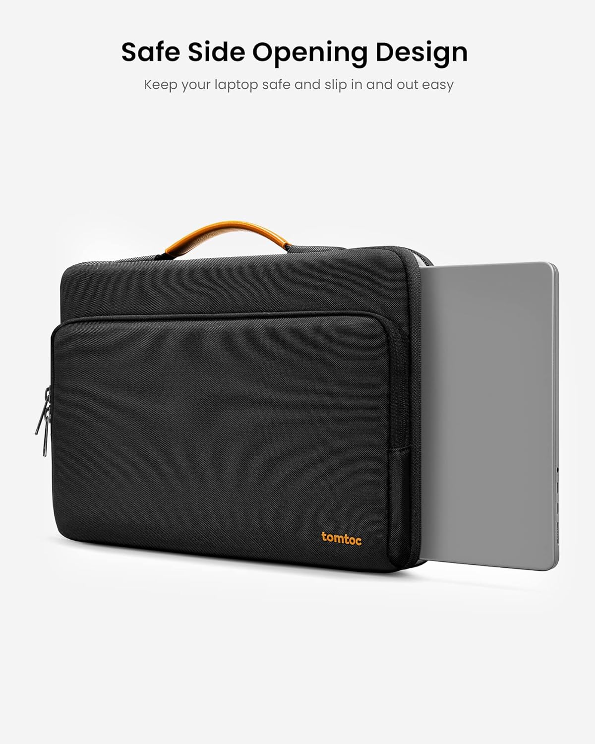 tomtoc 360 Protective Laptop Carrying Case for 16-inch New MacBook Pro M4/M3/M2/M1 Pro/Max 2024-2019, Water-Resistant Laptop Bag Sleeve with Accessory Pocket for The New Razer Blade 15 - PuriLite