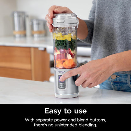 Ninja Blast Portable Blender, Cordless, 18oz. Vessel, Personal Blender for Shakes & Smoothies, BPA Free, Leakproof Lid, USB-C Rechargeable, Black, BC151BKC (Canadian Version) - PuriLite