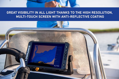 Lowrance Elite FS 7 Fish Finder with HDI Transducer, Preloaded C-MAP Contour+ Charts - PuriLite