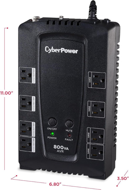 CyberPower CP685AVRG AVR UPS System, 685VA/390W, 8 Outlets, Compact - PuriLite