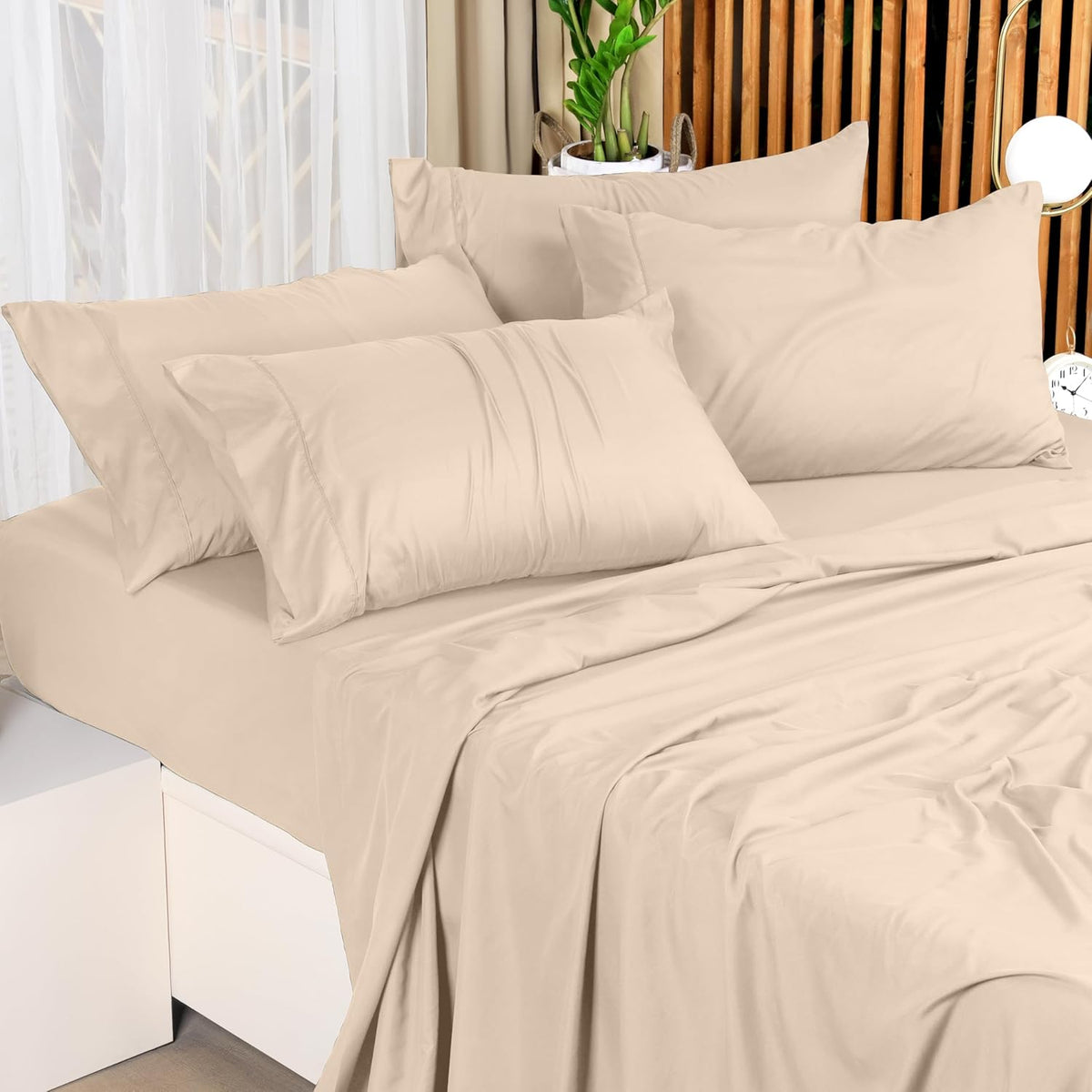 Utopia Bedding Queen Bed Sheet Set - 4 Piece Bedding - Soft Brushed Microfiber Fabric - Shrinkage & Fade Resistant - Easy Care (White) - PuriLite