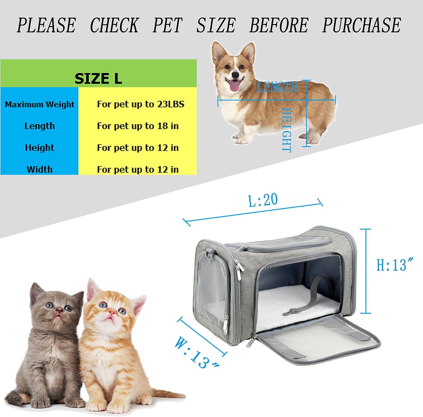 NextFri Soft Sided Carrier for Cats Dogs,TSA Airline Approved Collapsible Travel Pet Carrier (Magenta, Medium) - PuriLite