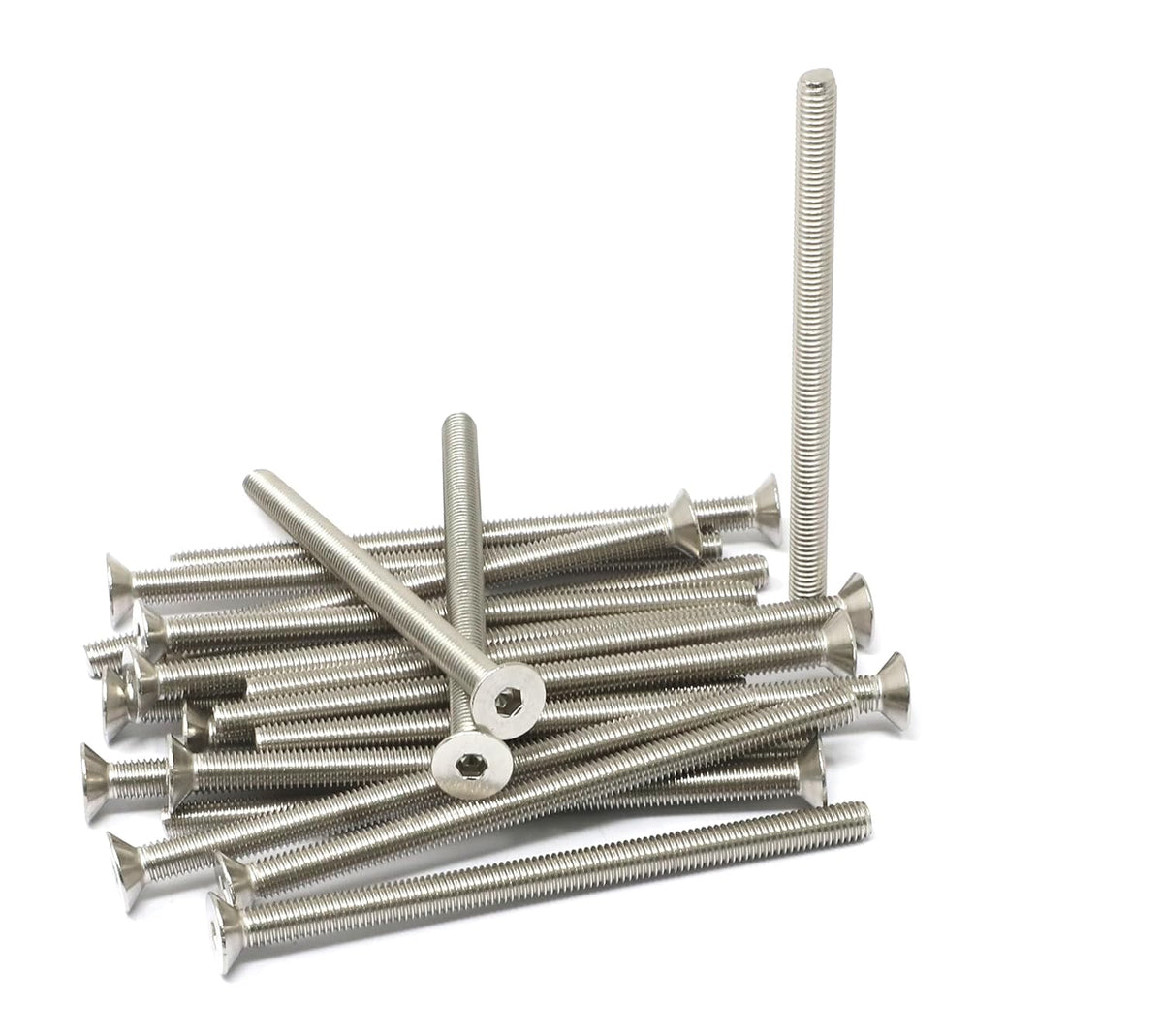 iexcell 5 Pcs M8 x 80mm Thread Pitch 1.25 mm Stainless Steel 304 Hex Socket Flat Head Cap Screws Bolts Kit - PuriLite