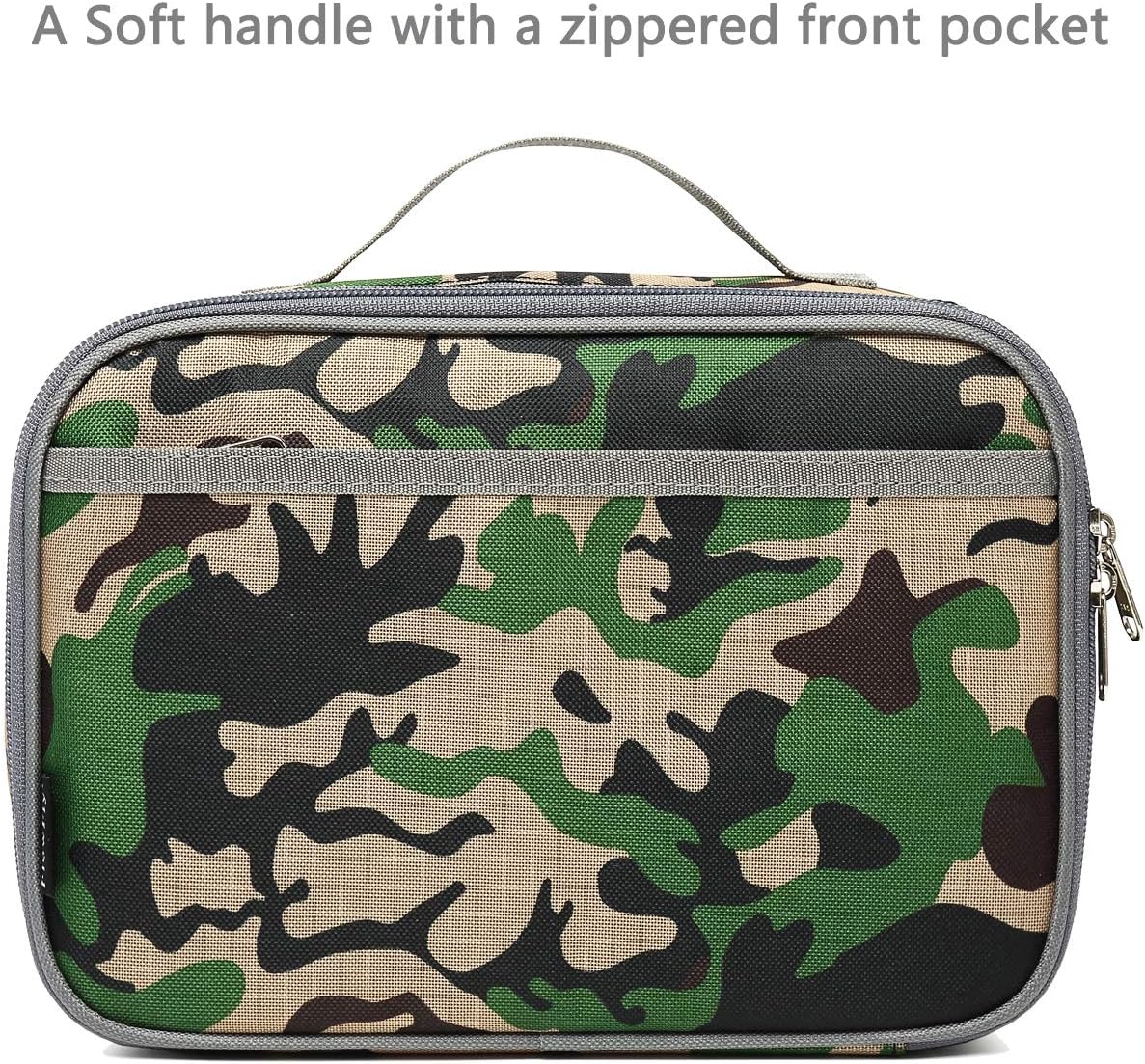 FlowFly Kids Lunch Box Insulated Soft Bag Mini Cooler Back to School Thermal Meal Tote Kit for Girls, Boys, Black - PuriLite