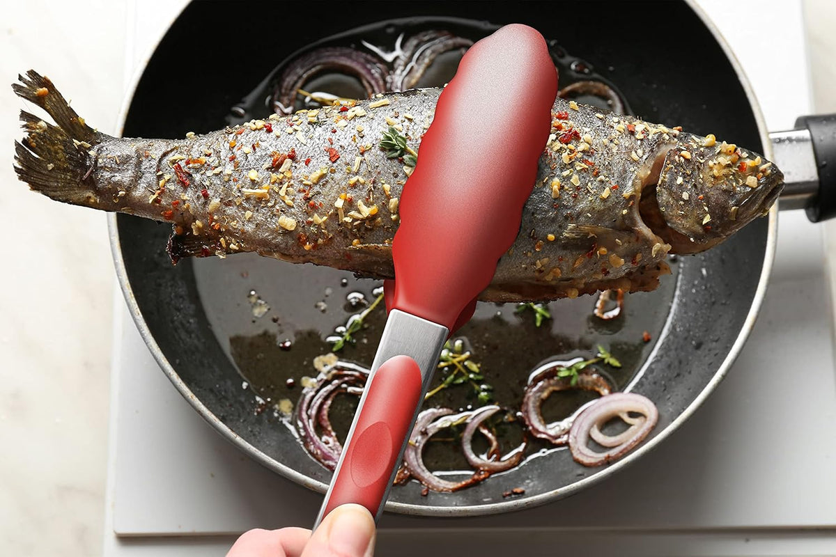 Purilite Select Silicone &amp; Stainless Steel Kitchen Tongs - PuriLite