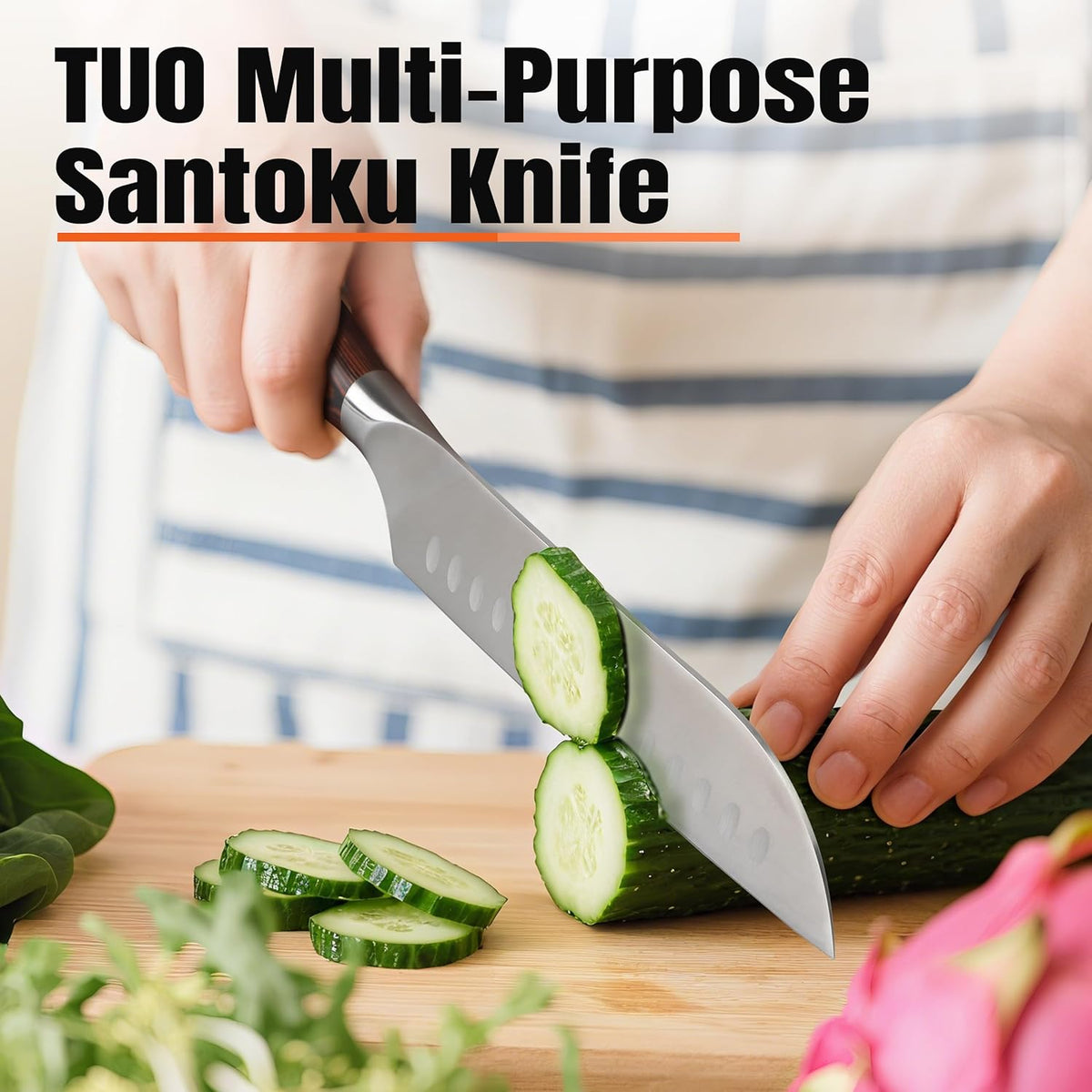 TUO Boning Knife - Razor Sharp Fillet Knife - High Carbon German Stainless Steel Kitchen Cutlery - Pakkawood Handle - Luxurious Gift Box Included - 7 inch - Fiery Phoenix Series - PuriLite