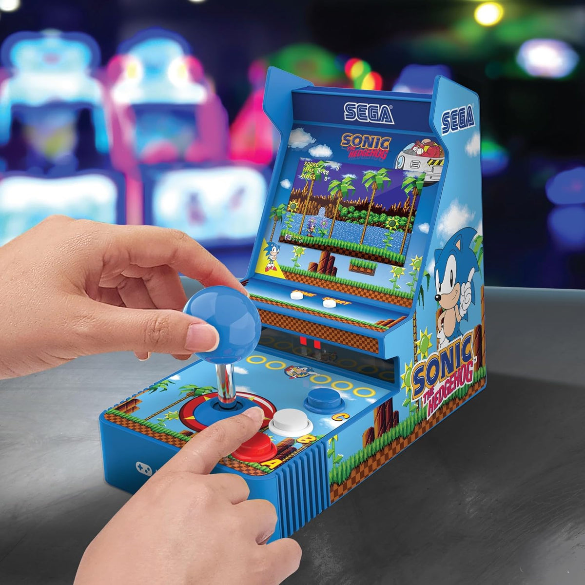 Retro Sonic Handheld Arcade Console – 2-in-1 Classic Games with Joystick, 3.5-Inch Full Color Display, Portable Sega-Style Gaming - PuriLite