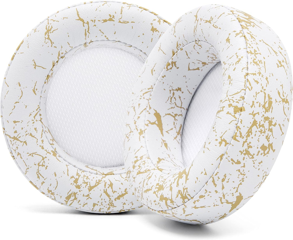 WC Upgraded Replacement Earpads for Corsair Virtuoso RGB Wireless Gaming Headset Made by Wicked Cushions | Improved Durability, Thickness, Softer Leather, and Sound Isolation | (90s White) - PuriLite