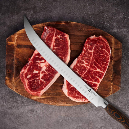TUO Boning Knife - Razor Sharp Fillet Knife - High Carbon German Stainless Steel Kitchen Cutlery - Pakkawood Handle - Luxurious Gift Box Included - 7 inch - Fiery Phoenix Series - PuriLite