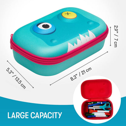 ZIPIT Beast Pencil Box for Kids | Pencil Case for School | Organizer Pencil Bag | Large Capacity Pencil Pouch (Red) - PuriLite