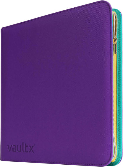 Vault X 12 Pocket Trading Card Zip Binder, 480 Cards, Compatible with Pokemon Scarlet & Violet Set, Exo-Tec Album Material, 20 Side-Loading Pages, Folder for Collectible TCG (SV1) - PuriLite