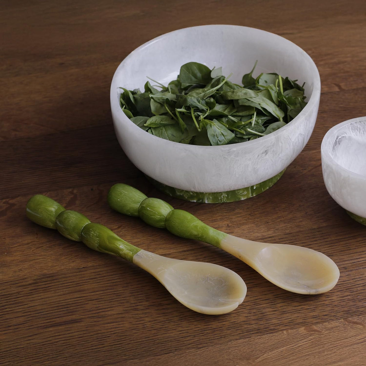Beatriz Ball RESIN Rio Bubble Salad Servers (Green) - PuriLite