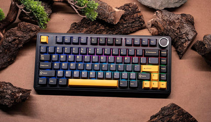 EPOMAKER x Aula F75 Gasket Mechanical Keyboard, 75% Wireless Hot Swappable Gaming Keyboard with Five-Layer Padding&Knob, Bluetooth/2.4GHz/USB-C, RGB (Black Gradient, LEOBOG Reaper Switch) - PuriLite