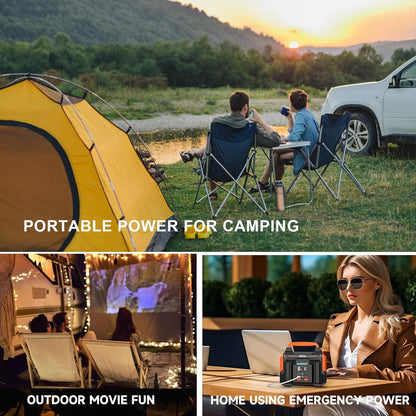 Portable Power Station 300W 257wh Lithium Battery Bailibatt Small Portable Generator for Home Use Camping Travel Emergency Hunting Outdoor, Large Power Bank with AC Outlet for Laptop - PuriLite