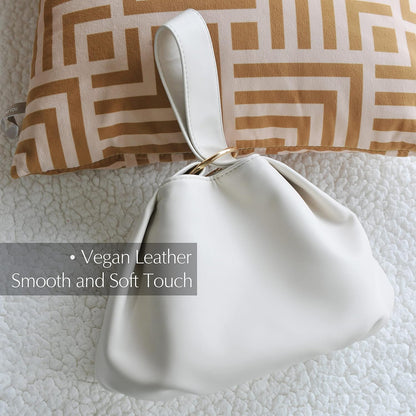 Women's Clutch Soft Vegan Leather Hobo Top Handle Bag Small Tote Purse - PuriLite