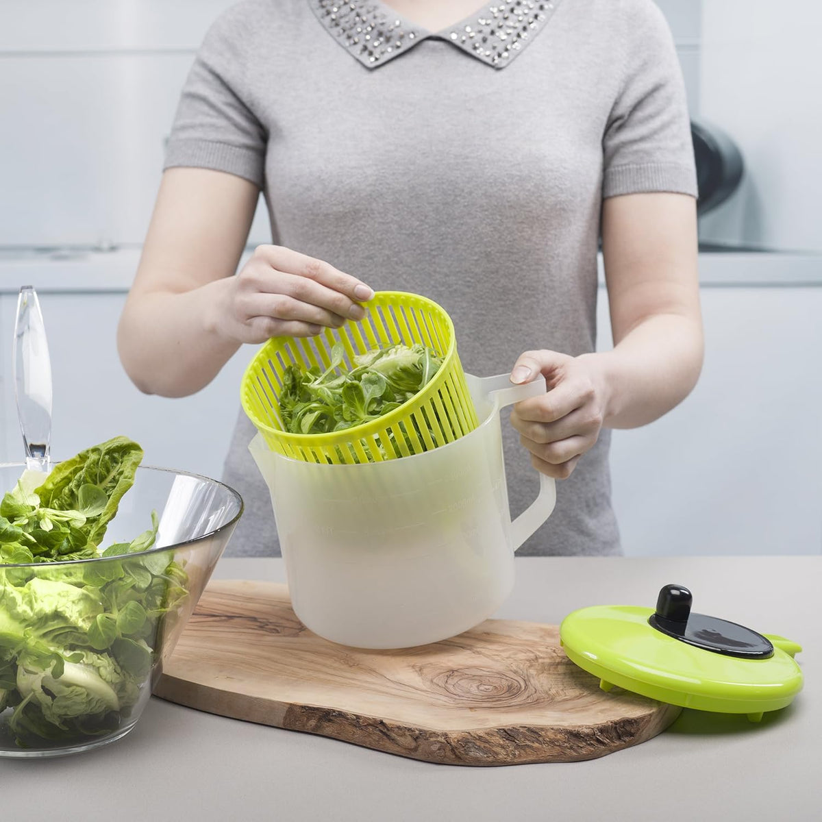 Zeal J259G Salad Spinner, Green - PuriLite