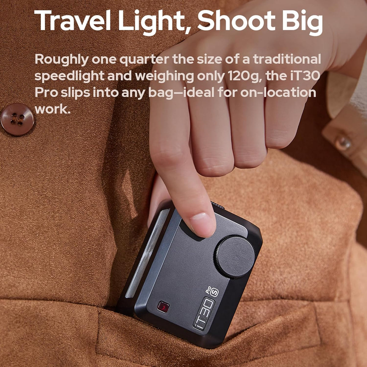 GODOX IT30Pro TTL Mini Camera Flash Light,Full-Color Touchscreen,2.4GHz X System,Built-in Diffuser and Battery (for Canon) - PuriLite
