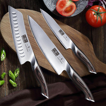 HOSHANHO 16-Piece Knife Set, Japanese High Carbon Stainless Steel Kitchen Knife Set, Ultra Sharp Chef Knife Block Set with Sharpener - PuriLite