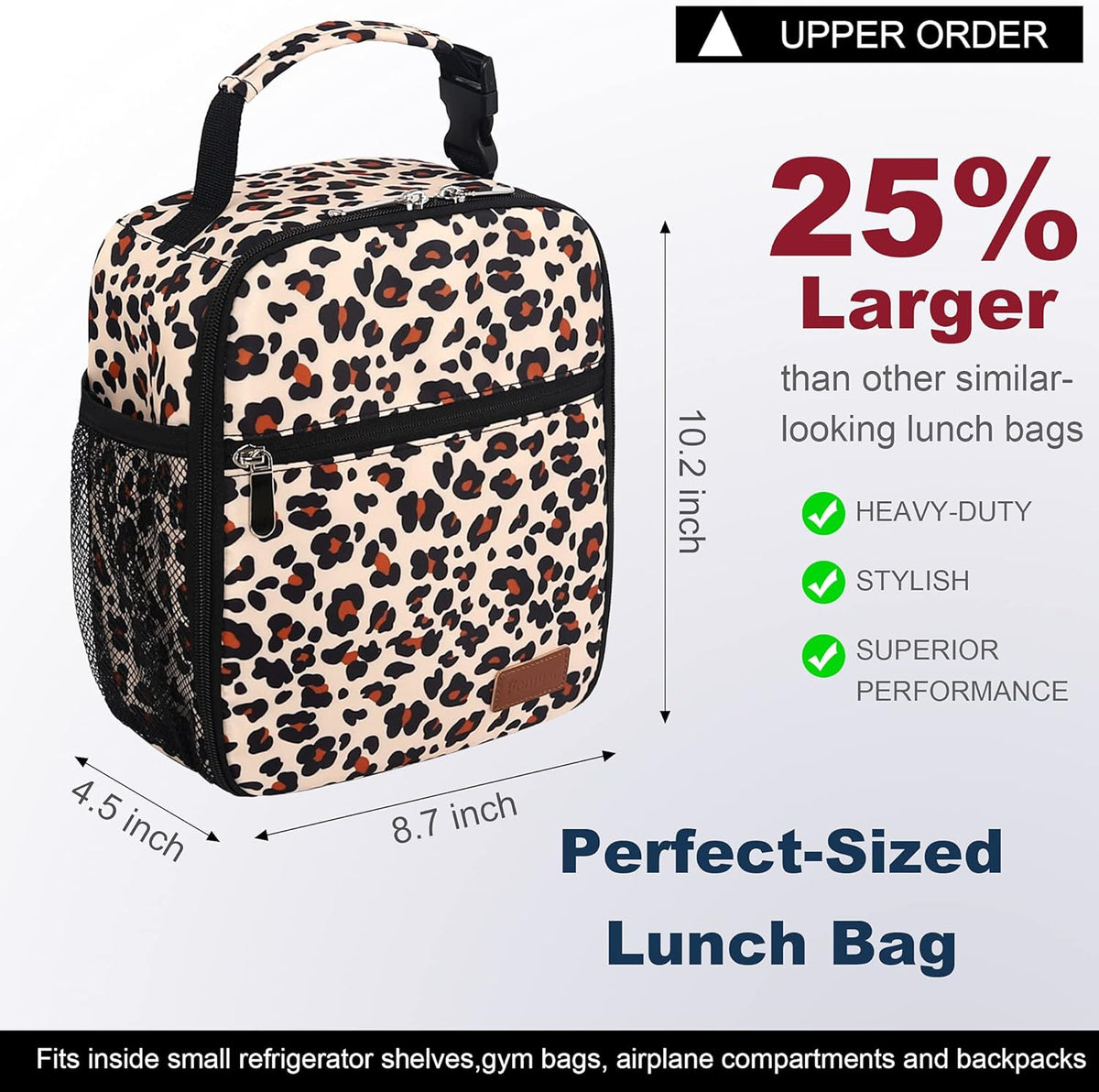 Lunch Box for Men Women Adults Small Lunch Bag for Office Work Picnic - Reusable Portable Lunchbox, Black - PuriLite