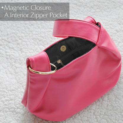 Women's Clutch Soft Vegan Leather Hobo Top Handle Bag Small Tote Purse - PuriLite
