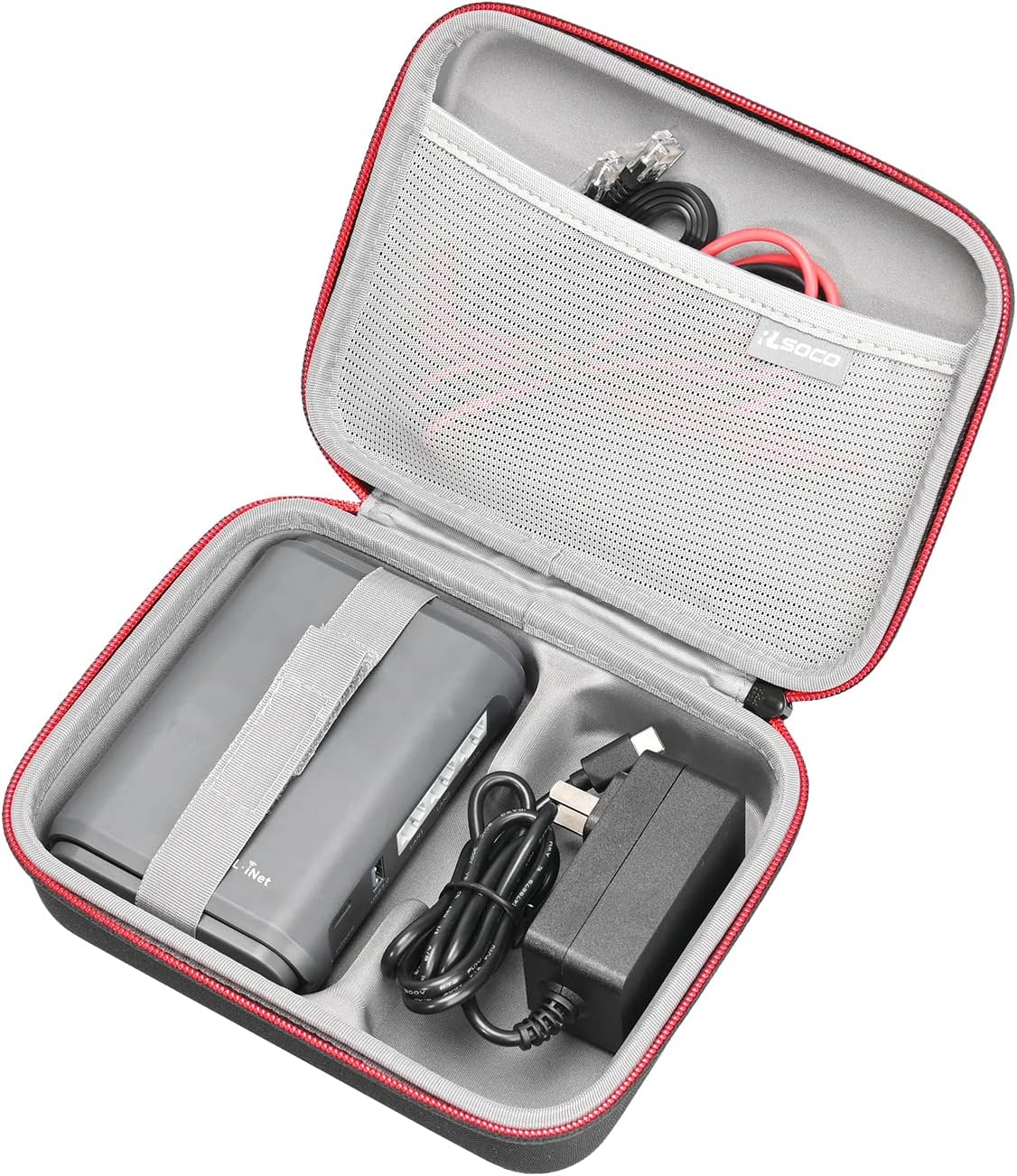 RLSOCO Case for GL.iNet GL-SFT1200/GL-MT3000/GL-AXT1800/GL-BE3600/GL-A1300 Travel WiFi Router, Fits GL.iNet Opal/Beryl AX/Slate AX/Slate 7 Routers - Black (Case Only) - PuriLite