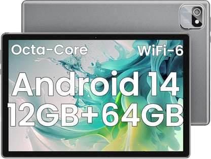 2025 Android Tablet, 10.1 Inch Android 14 Tablet Octa-Core, 12GB RAM+64GB ROM 1TB Expand, 2+8MP Camera, BT5, Tablets PC 2.4/5G WiFi 6,1080 IPS FHD Screen, Tablets Android Gifts for Men Women - PuriLite
