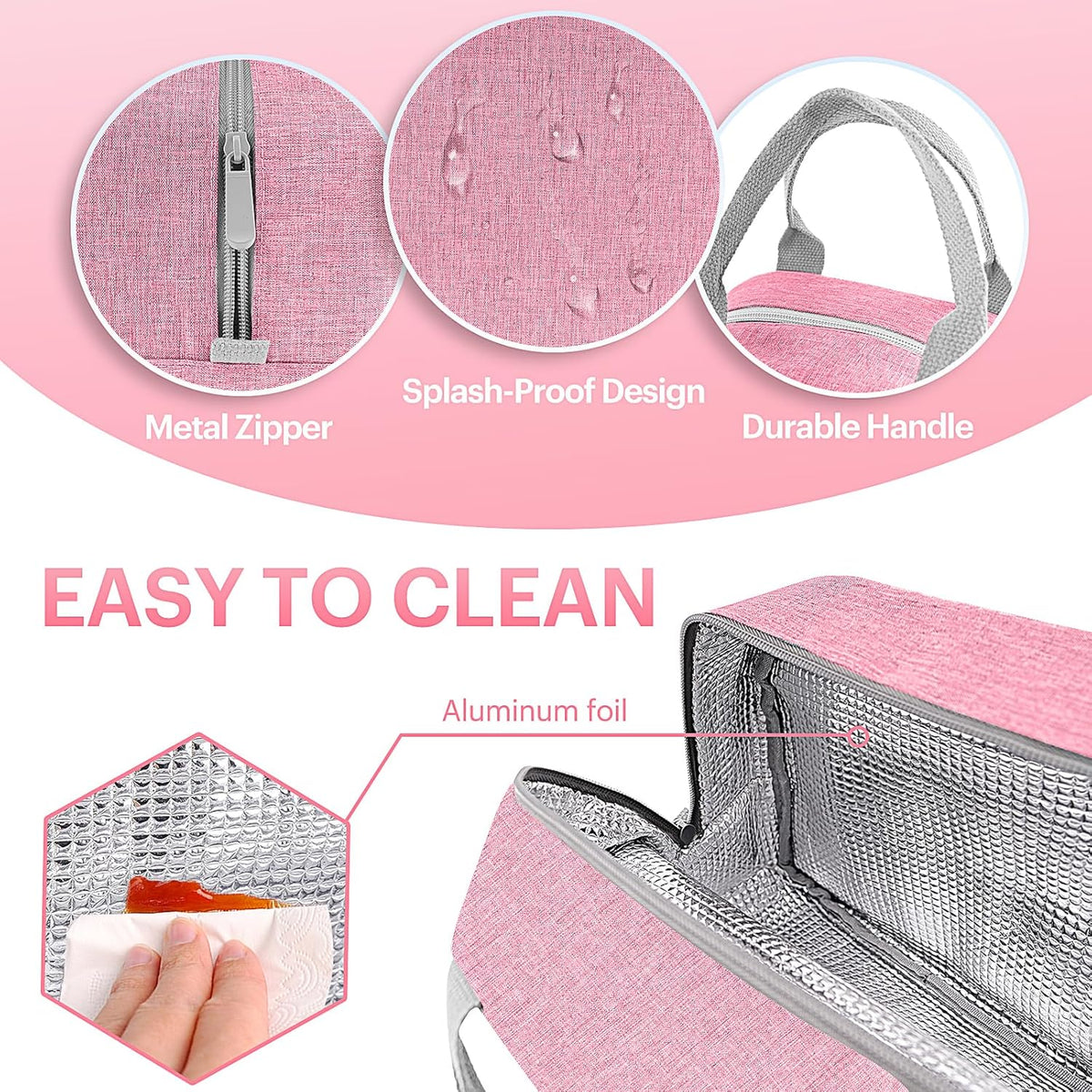 Lunch Bag for Women & Men Adult Insulated Lunch Box, Small Leakproof Cooler Food Lunch Containers Reusable High Capacity Lunch Tote Bags for Work, Travel, Outdoor - PuriLite