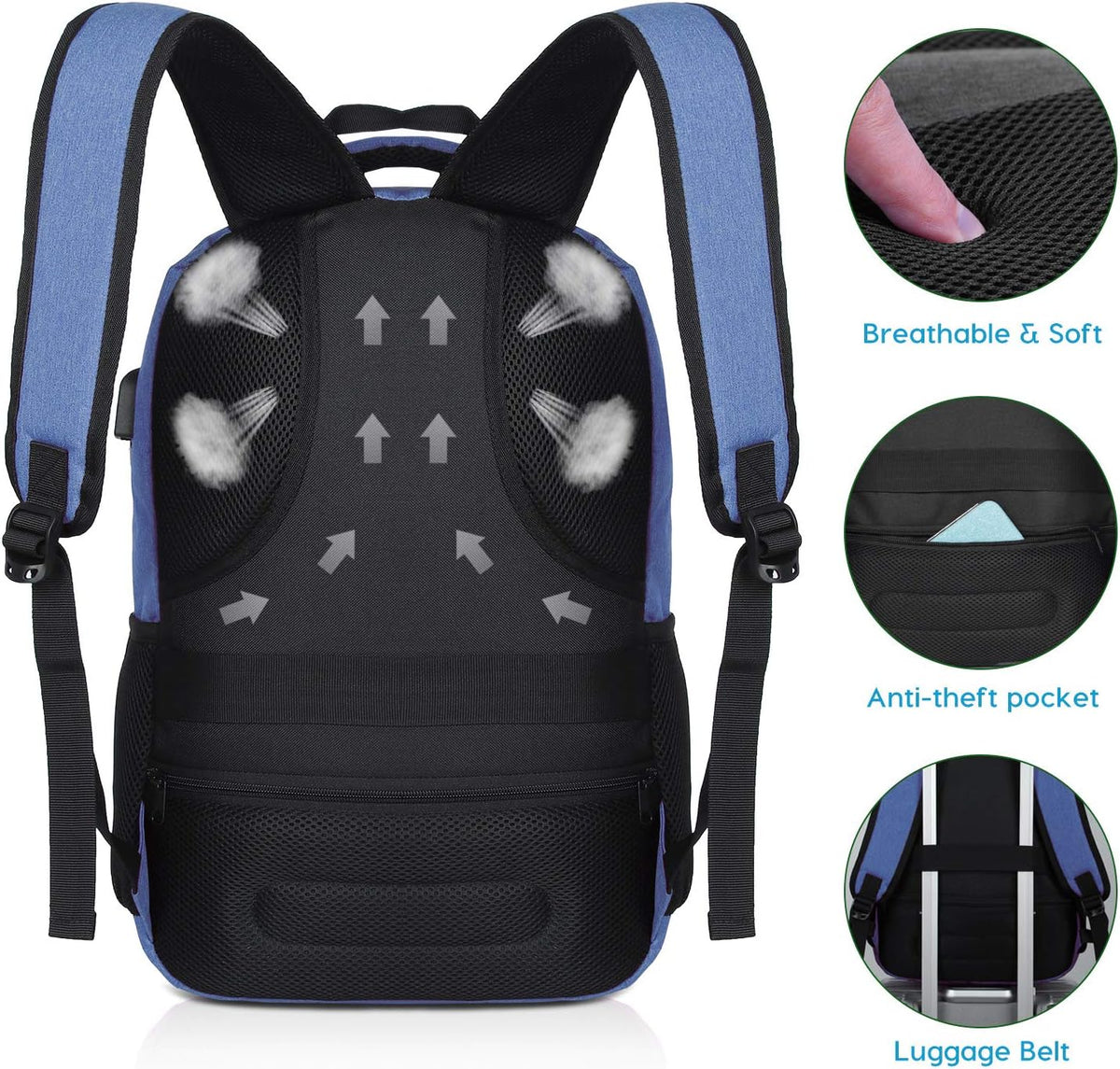 Backpack for Teen Girls,Boys School Backpack for Women with USB,College Backpack,Big Flower - PuriLite