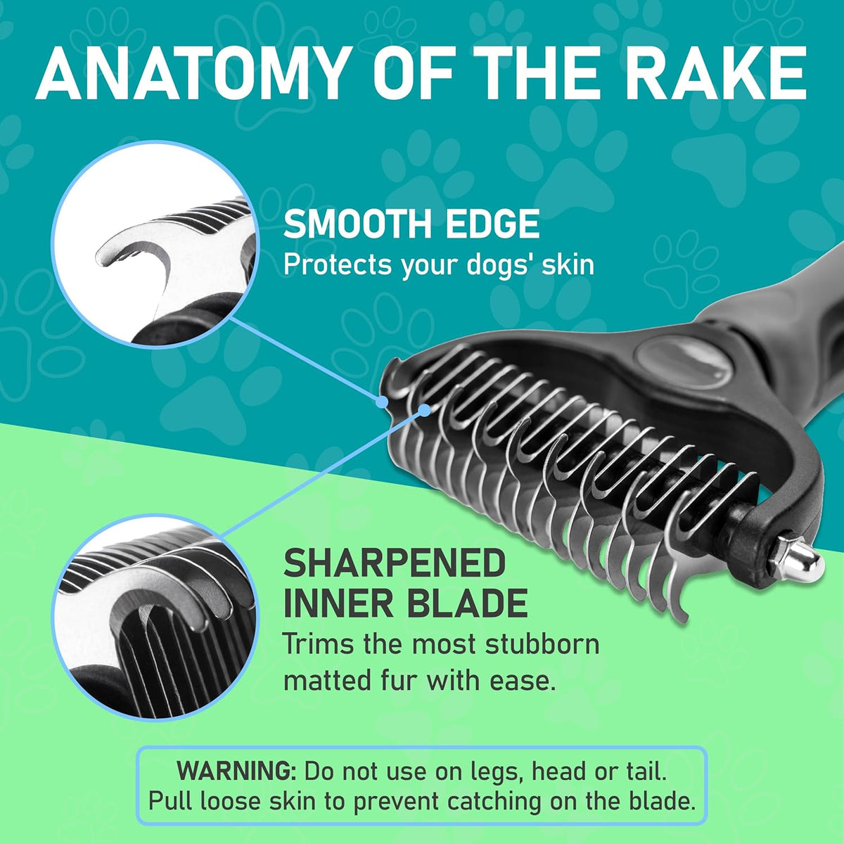 Maxpower Planet Pet Grooming Brush - Double Sided Shedding, Dematting - Undercoat Rake for Dogs - Dog Grooming Brush - Deshedding Brush for Dogs - Dog Brush, Cat Brush, Reduce Shedding by 95%, Black - PuriLite