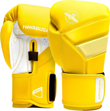 Hayabusa T3 Boxing Gloves for Men and Women Wrist and Knuckle Protection, Dual-X Hook and Loop Closure, Splinted Wrist Support, 5 Layer Foam Knuckle Padding - PuriLite