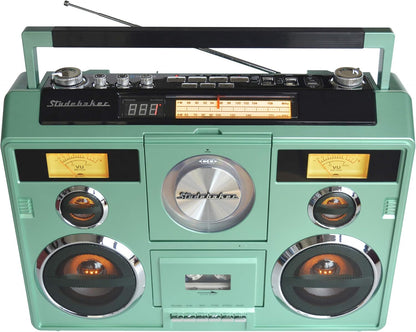Sound Station Portable Stereo with Bluetooth/CD/AM-FM Radio/Cassette Recorder (Silver) - PuriLite