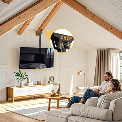 PrimeCables Ceiling TV Mount, Full Motion Hanging TV Mount Bracket for Most 43-86 Inch LED, LCD, OLED Curved/Flat Screen TVs up to VESA 600x400mm and 132 Lbs - PuriLite