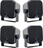 Herdio 4 Inches Heavy Duty Waterproof Boat Marine Box Outdoor Speakers Surface Mounted for Skid Steer ATV UTV RZR RV Golf Cart Tractor Powersports Boat Truck Jeep(4 Black Speakers) - PuriLite