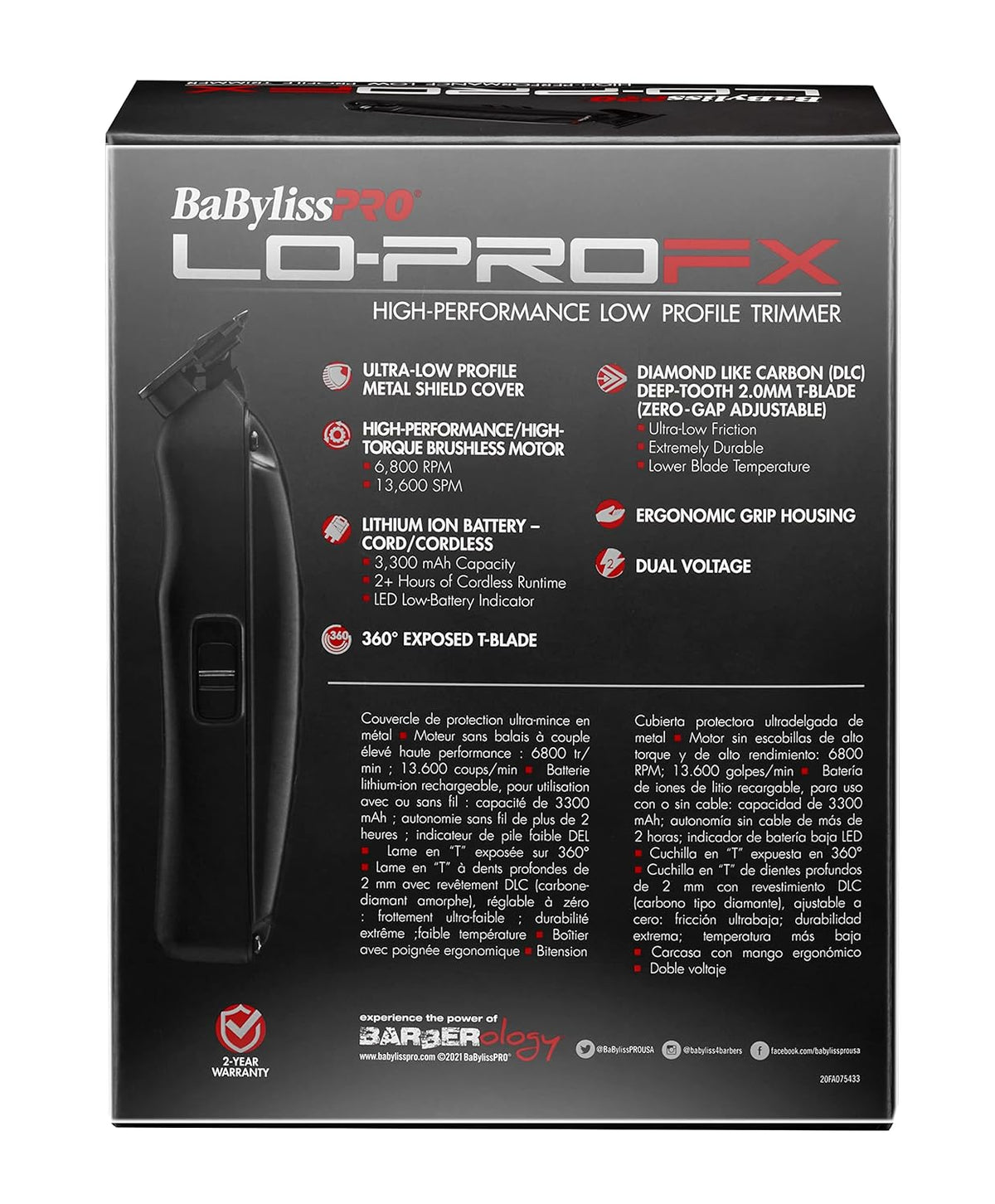 BaBylissPRO Lo-ProFX High-Performance Low Profile Collection - PuriLite