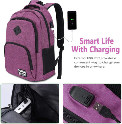Backpack for Teen Girls,Boys School Backpack for Women with USB,College Backpack,Big Flower - PuriLite