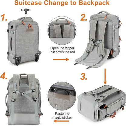 Lumesner Carry on Backpack, Extra Large 40L Flight Approved Travel Backpack for Men & Women - PuriLite