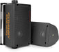 Pyramid Outdoor Speaker, 200 Watt 3-way Mini Box Speaker System, Perfect for Indoor and Outdoor Use, 3.25" Powerful Woofer, Pair - PuriLite